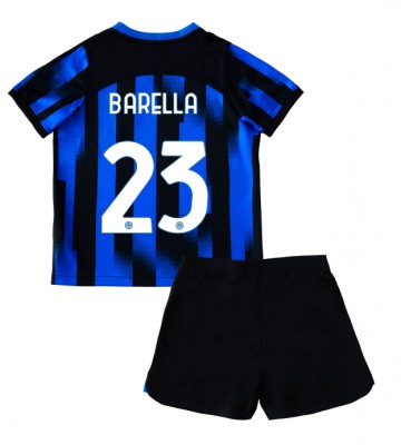 Inter Milan Nicolo Barella #23 Replika Babytøj Hjemmebanesæt Børn 2023-24 Kortærmet (+ Korte bukser)
